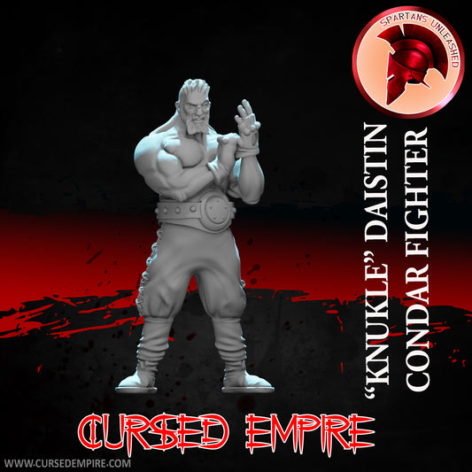 RPG/Tabletop Gaming Miniature - Condar Fighter "Knuckle" Daistin - Unpainted