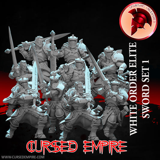 White Order Elite Sword Set 1 - Miniatures - Set of 9